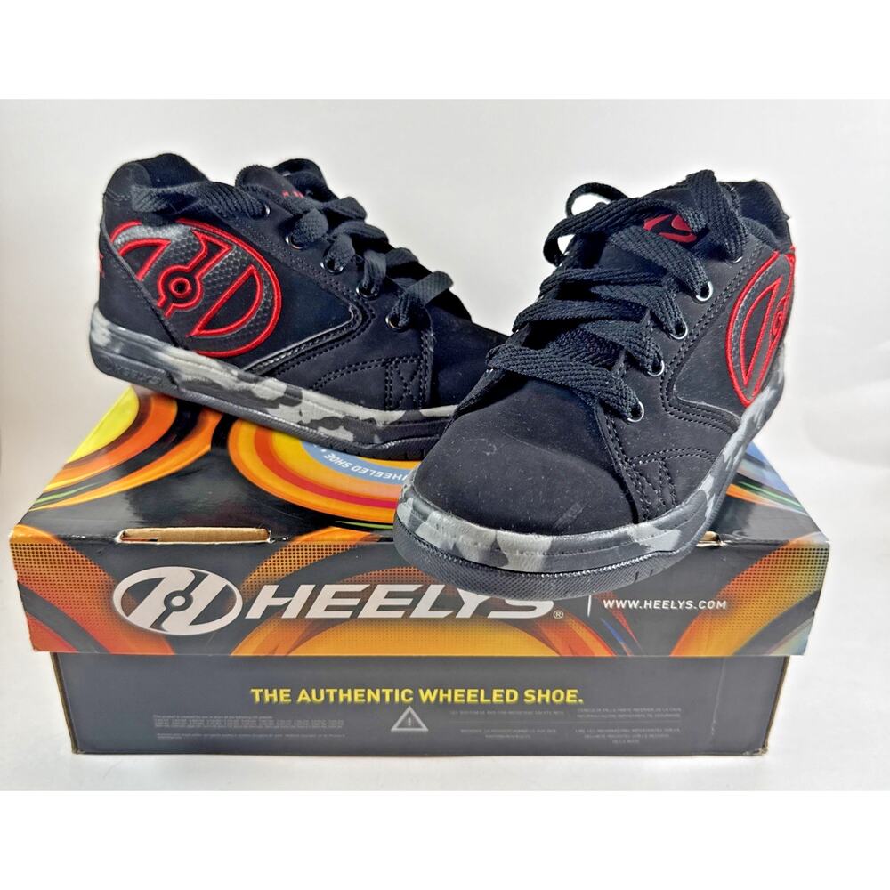Heelys Wheeled Skate Shoes Propel 2.0 Youth Male Size 1 US Black/Red 770807H